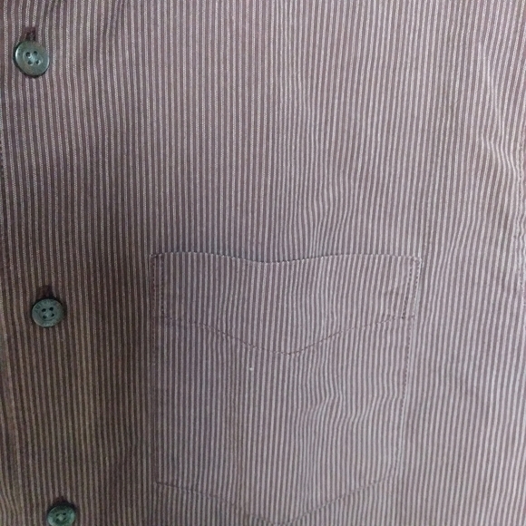American Eagle Men's Slim Fit Pinstripe Purple Button Down Shirt Size Small - Picture 4 of 9